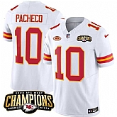 Men & Women & Youth Kansas City Chiefs #10 Isiah Pacheco White 2023 F.U.S.E. AFC West Champions With NKH Patch Vapor Untouchable Limited Jersey,baseball caps,new era cap wholesale,wholesale hats